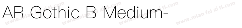 AR Gothic B Medium字体转换
